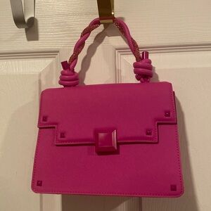 BNWT ALDO Aferabethh Pink Fuchsia Rhinestone Top Handle Crossbody Satchel Bag